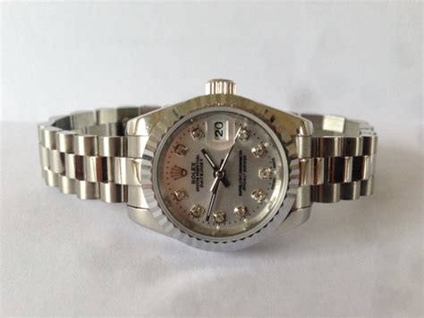 rolex dames zilver